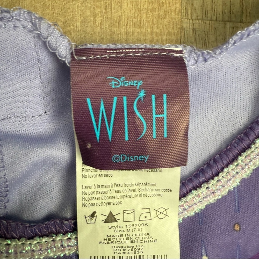 Disney Wish Purple Costume Girl’s M 7-8 Dress - Picture 2 of 11